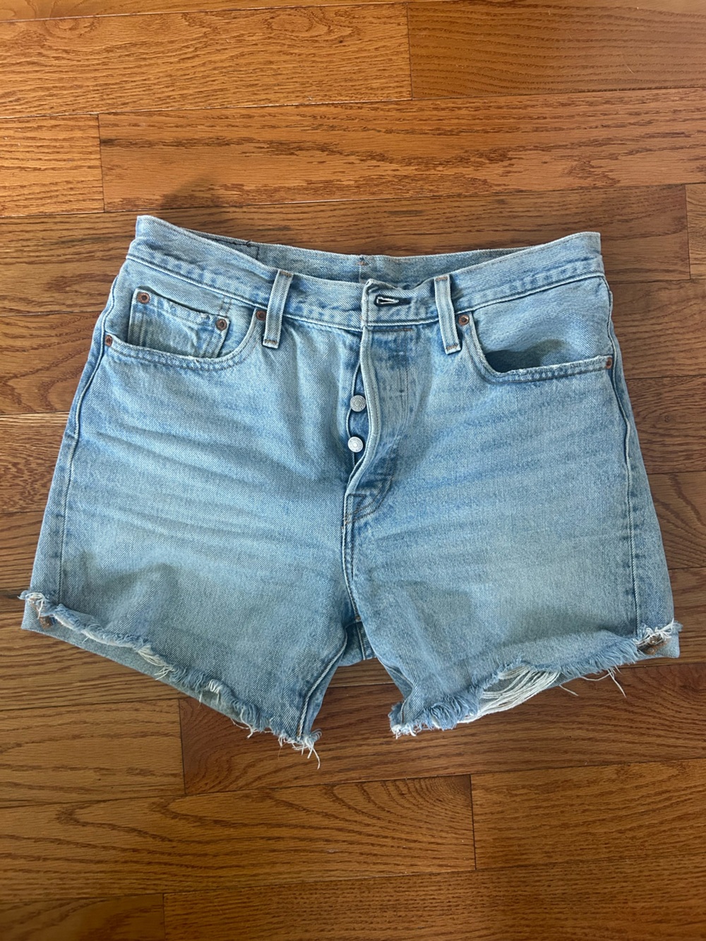 Levi's Light Blue Denim Cutoff Shorts